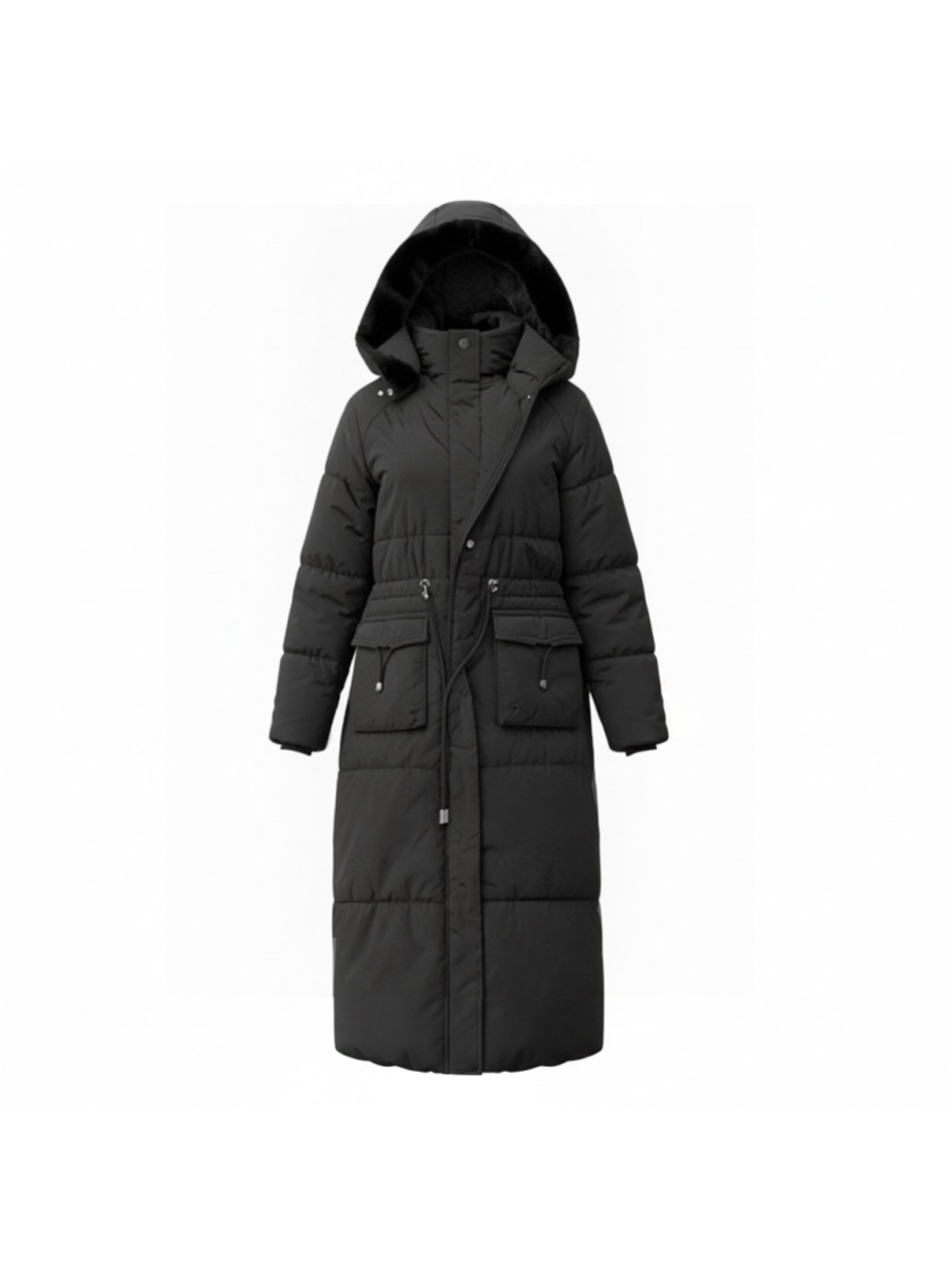Women's Unbranded Black Puffer Coat, Size XL